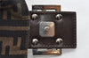 Authentic FENDI Zucca Mamma Baguette Shoulder Bag Canvas Leather Brown 5678I