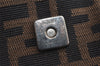 Authentic FENDI Zucca Mamma Baguette Shoulder Bag Canvas Leather Brown 5678I