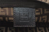 Authentic FENDI Zucchino Vintage Hand Bag Purse Canvas Leather Brown 5679I