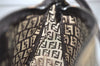 Authentic FENDI Zucchino Vintage Hand Bag Purse Canvas Leather Brown 5679I