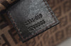 Authentic FENDI Zucchino Vintage Hand Bag Purse Canvas Leather Brown 5679I