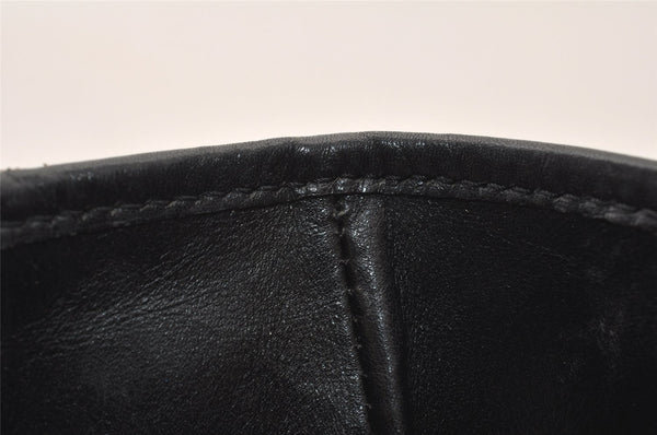 Authentic GUCCI Vintage Shoulder Tote Bag Purse GG Canvas Leather Black 5681K