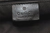 Authentic GUCCI Vintage Shoulder Tote Bag Purse GG Canvas Leather Black 5681K