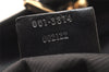 Authentic GUCCI Vintage Shoulder Tote Bag Purse GG Canvas Leather Black 5681K