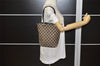 Authentic GUCCI Vintage Shoulder Tote Bag Purse GG Canvas Leather Black 5681K