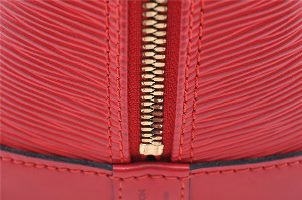 Authentic Louis Vuitton Epi Alma PM Hand Bag Red M52147 LV 5682I
