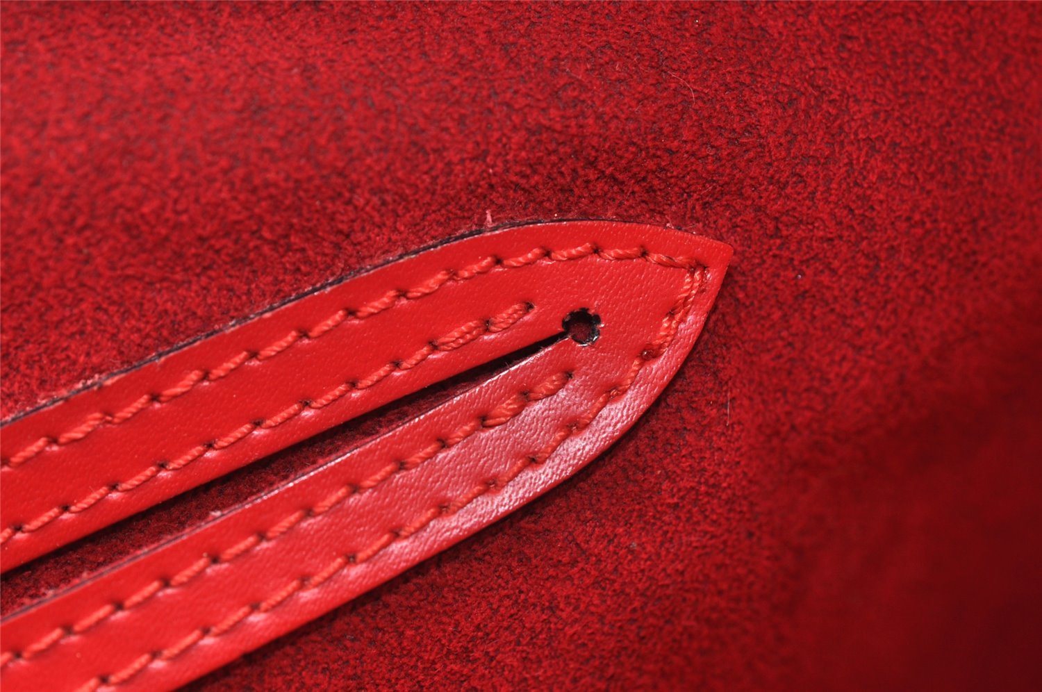 Authentic Louis Vuitton Epi Alma PM Hand Bag Red M52147 LV 5682I