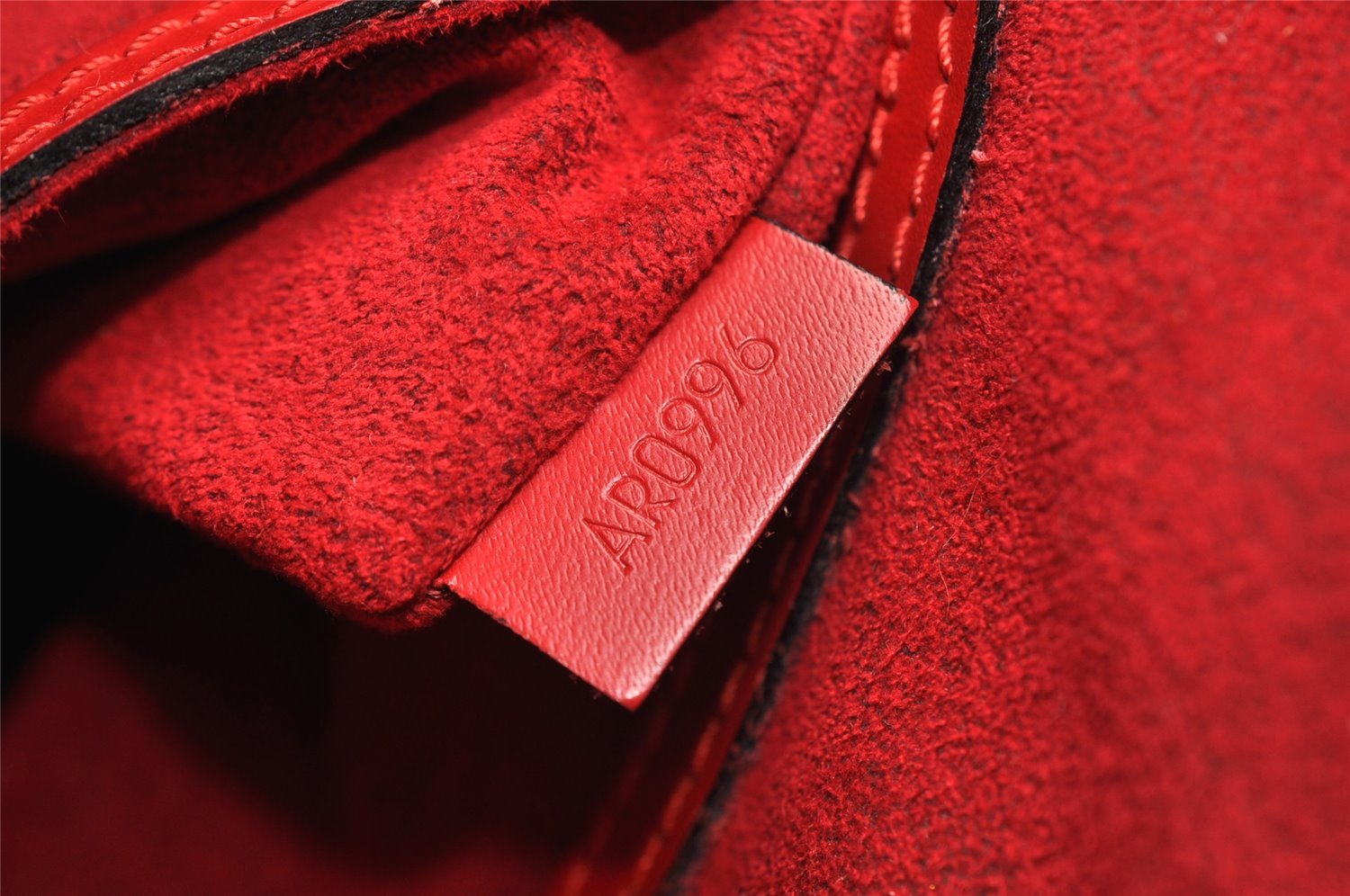 Authentic Louis Vuitton Epi Alma PM Hand Bag Red M52147 LV 5682I