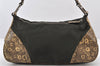 Authentic PRADA TESSUTO + STAMP Nylon Leather Shoulder Bag B10742 Khaki 5682K