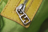 Authentic FENDI Mamma Baguette Shoulder Hand Bag Purse Leather Yellow 5683I