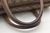 Authentic GUCCI Vintage Hand Boston Bag Purse GG PVC Leather Brown 5687K