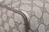 Authentic GUCCI Vintage Hand Boston Bag Purse GG PVC Leather Brown 5687K