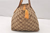 Authentic GUCCI Sherry Line Tote Hand Bag GG Canvas Leather 131228 Brown 5689K