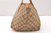 Authentic GUCCI Sherry Line Tote Hand Bag GG Canvas Leather 131228 Brown 5689K