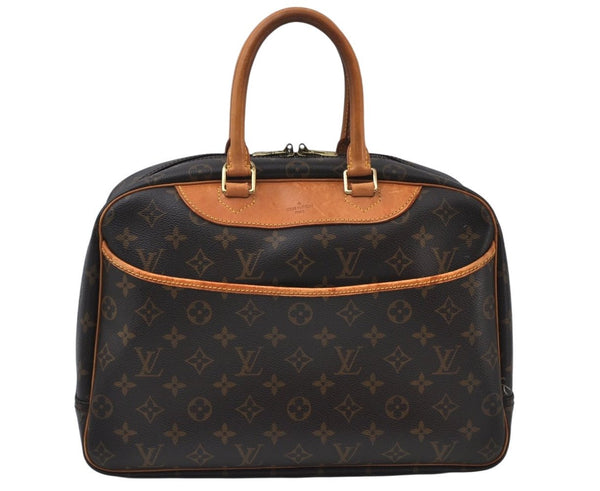 Authentic Louis Vuitton Monogram Deauville Hand Bag M47270 LV 5690I