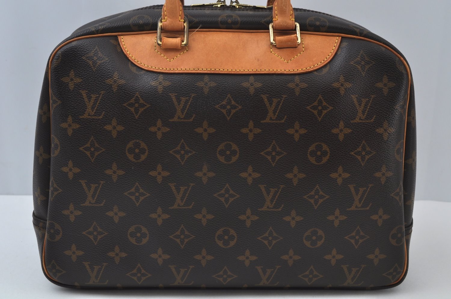 Authentic Louis Vuitton Monogram Deauville Hand Bag M47270 LV 5690I