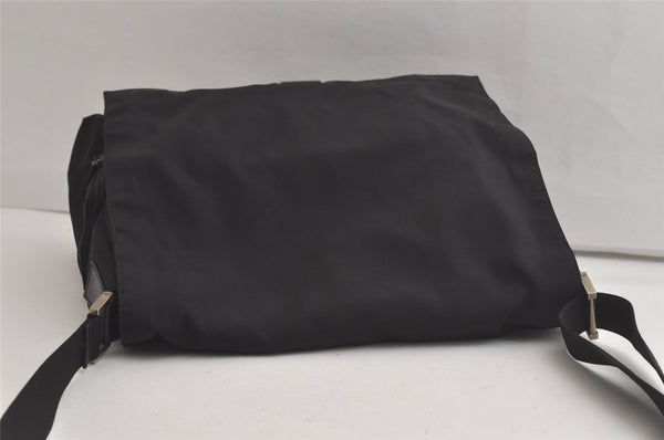 Authentic GUCCI Shoulder Cross Body Bag Purse Nylon Leather 0190340 Black 5691K