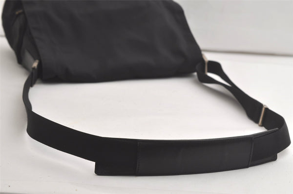 Authentic GUCCI Shoulder Cross Body Bag Purse Nylon Leather 0190340 Black 5691K