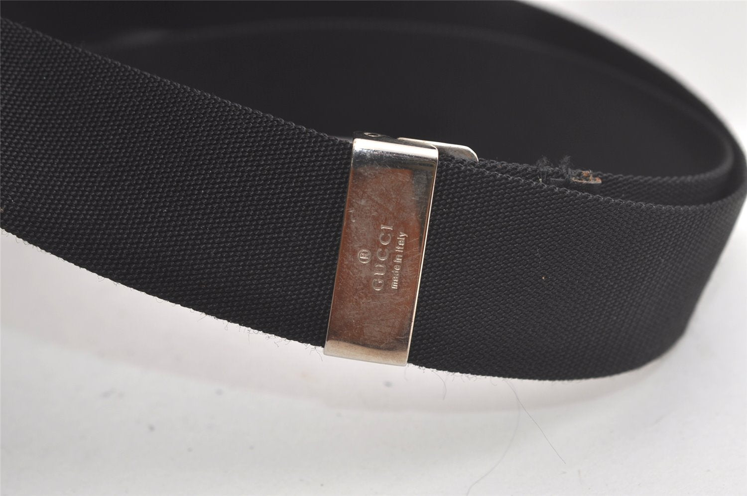 Authentic GUCCI Shoulder Cross Body Bag Purse Nylon Leather 0190340 Black 5691K