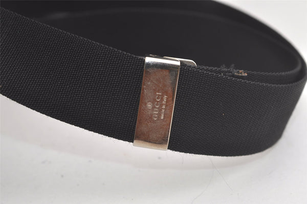 Authentic GUCCI Shoulder Cross Body Bag Purse Nylon Leather 0190340 Black 5691K