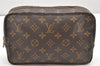 Auth Louis Vuitton Monogram Trousse Toilette 23 Clutch Hand Bag M47524 LV 5692K