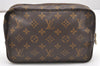 Auth Louis Vuitton Monogram Trousse Toilette 23 Clutch Hand Bag M47524 LV 5692K