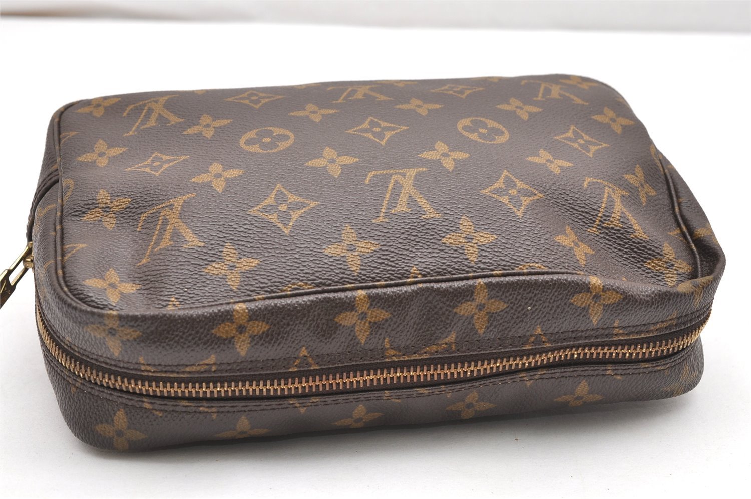 Auth Louis Vuitton Monogram Trousse Toilette 23 Clutch Hand Bag M47524 LV 5692K