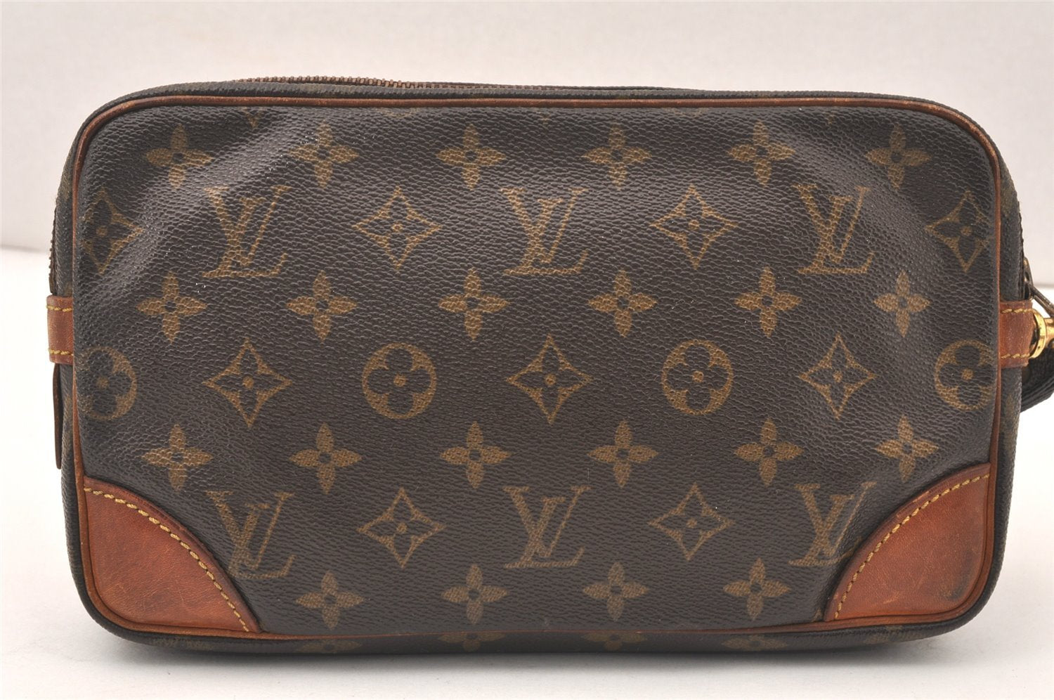 Authentic Louis Vuitton Monogram Marly Dragonne GM M51825 Clutch Hand Bag 5693K