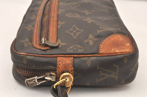 Authentic Louis Vuitton Monogram Marly Dragonne GM M51825 Clutch Hand Bag 5693K