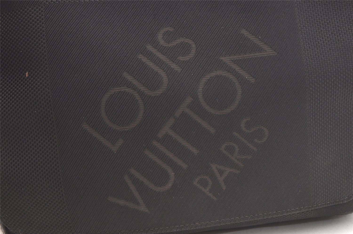 Auth Louis Vuitton Damier Geant Petit Messenger Shoulder Bag M93618 Black 5695K