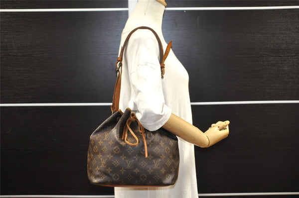 Authentic Louis Vuitton Monogram Petit Noe M42226 Shoulder Drawstring Bag 5696I