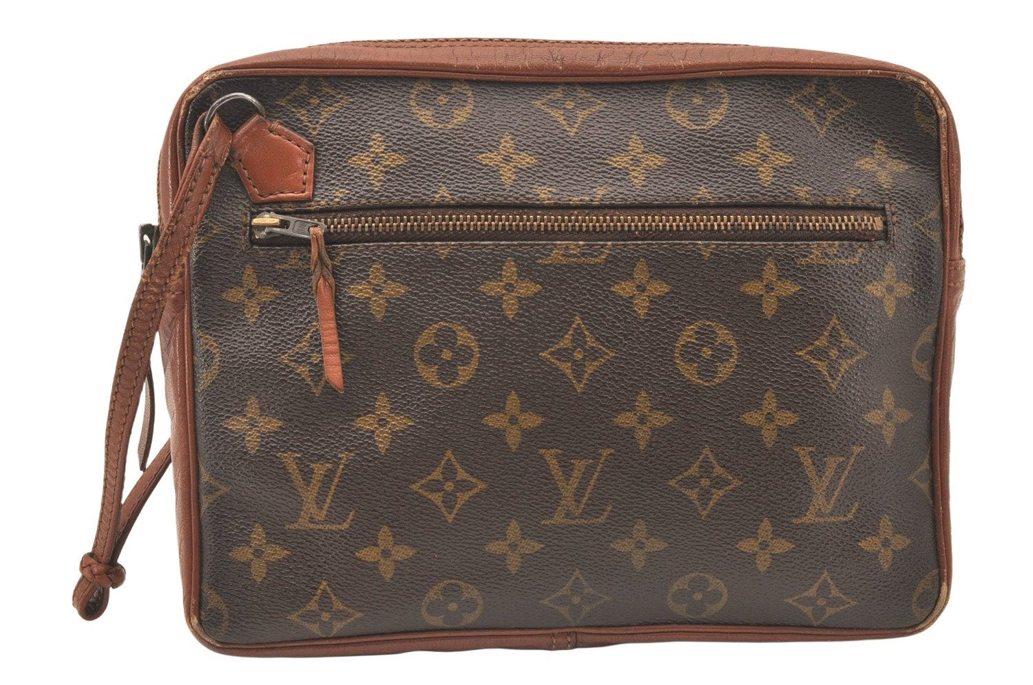 Authentic Louis Vuitton Monogram Pochette Sport Clutch Hand Bag Old Model 5696K