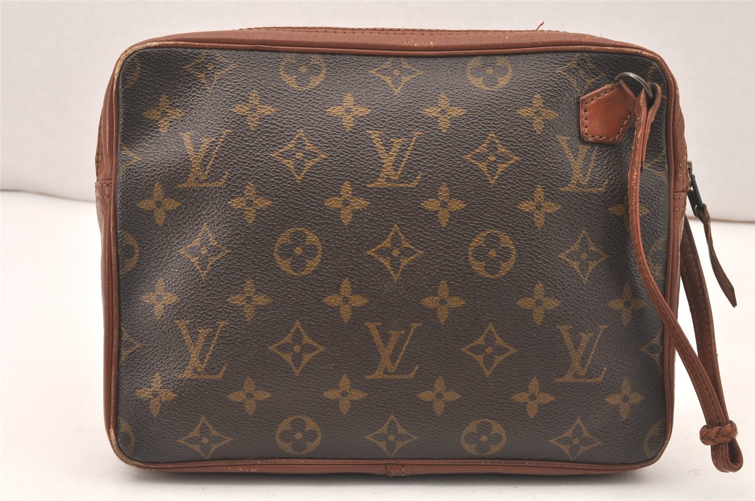 Authentic Louis Vuitton Monogram Pochette Sport Clutch Hand Bag Old Model 5696K