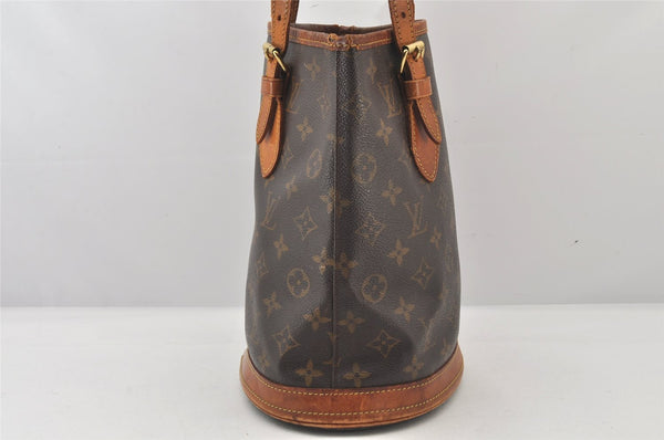 Authentic Louis Vuitton Monogram Bucket PM Shoulder Tote Bag M42238 Junk 5697K