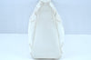 Authentic CHANEL Vintage Caviar Skin CoCo Mark Shoulder Tote Bag White 5698H