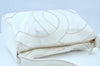 Authentic CHANEL Vintage Caviar Skin CoCo Mark Shoulder Tote Bag White 5698H