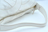 Authentic CHANEL Vintage Caviar Skin CoCo Mark Shoulder Tote Bag White 5698H