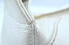 Authentic CHANEL Vintage Caviar Skin CoCo Mark Shoulder Tote Bag White 5698H