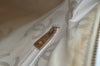 Authentic CHANEL Vintage Caviar Skin CoCo Mark Shoulder Tote Bag White 5698H