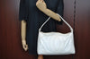 Authentic CHANEL Vintage Caviar Skin CoCo Mark Shoulder Tote Bag White 5698H