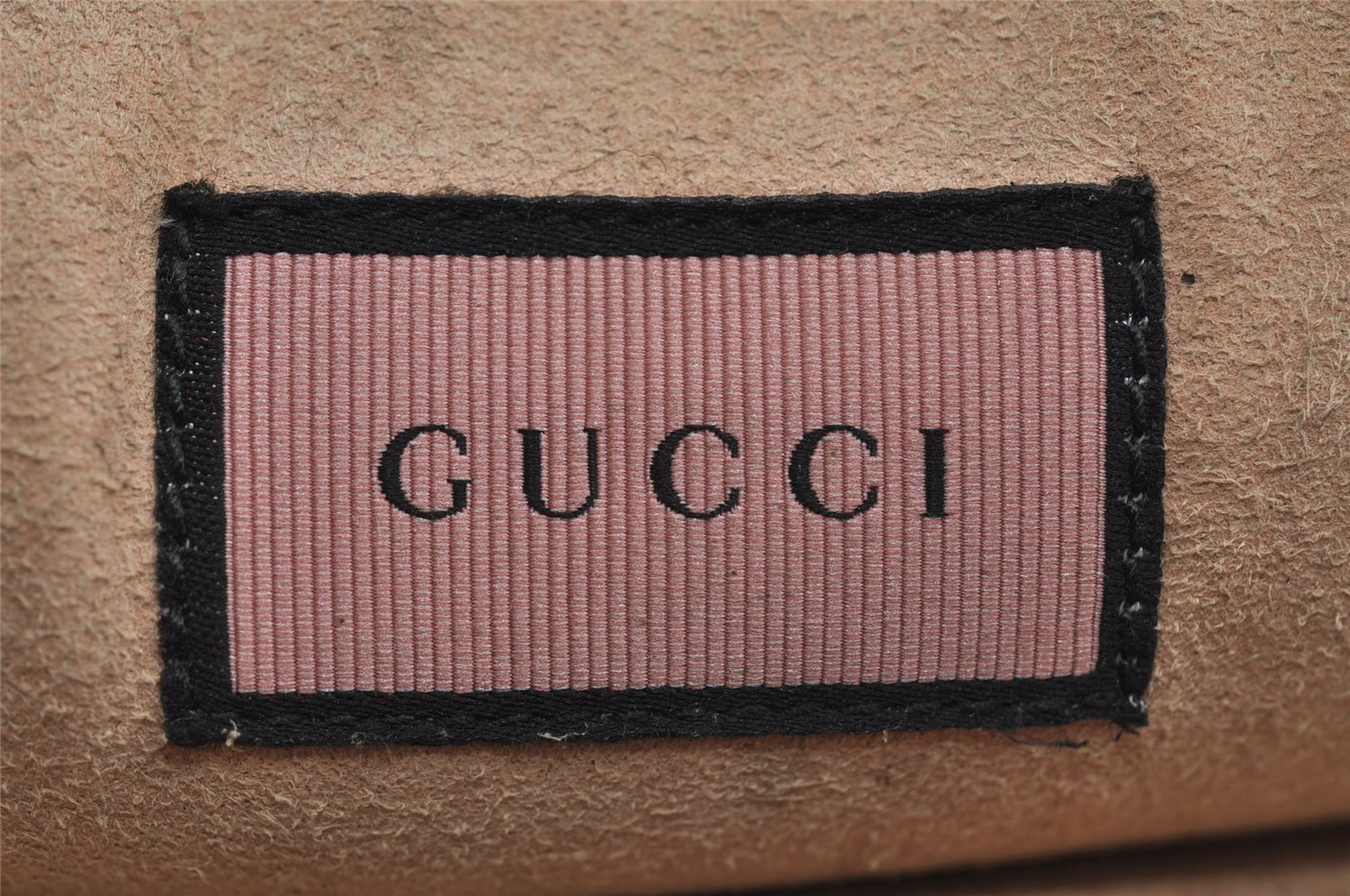 Authentic GUCCI Ghost LIFE IS GUCCI Clutch Bag Purse Leather 445597 Black 5698I