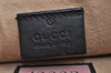 Authentic GUCCI Ghost LIFE IS GUCCI Clutch Bag Purse Leather 445597 Black 5698I