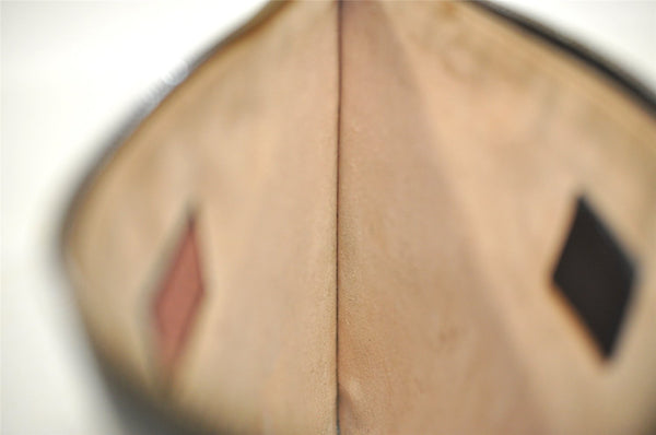 Authentic GUCCI Ghost LIFE IS GUCCI Clutch Bag Purse Leather 445597 Black 5698I