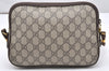 Authentic GUCCI Shoulder Cross Body Bag Purse GG PVC Leather Brown Junk 5699K