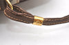 Authentic GUCCI Shoulder Cross Body Bag Purse GG PVC Leather Brown Junk 5699K