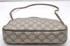 Authentic GUCCI Shoulder Cross Body Bag Purse GG PVC Leather Brown Junk 5699K