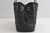 Authentic Christian Dior Panarea Cannage Tote Bag PVC Leather Black 5700I