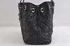 Authentic Christian Dior Panarea Cannage Tote Bag PVC Leather Black 5700I
