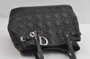 Authentic Christian Dior Panarea Cannage Tote Bag PVC Leather Black 5700I