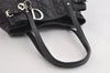 Authentic Christian Dior Panarea Cannage Tote Bag PVC Leather Black 5700I